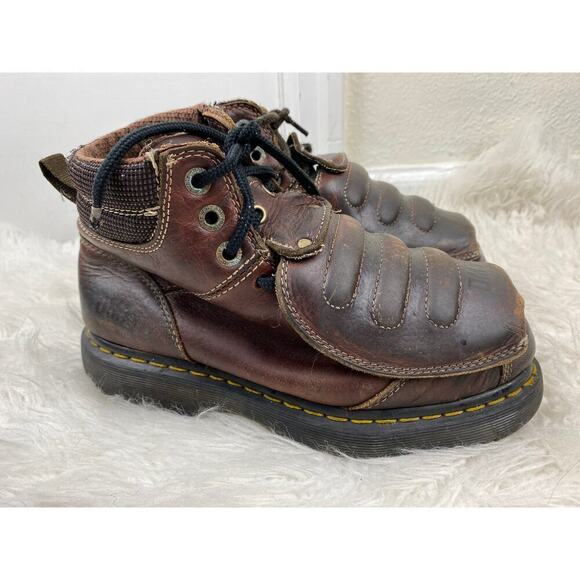 Dr. Martens Industrial Steel Toe Ironbridge Women's 7 Brown Leather Ankle Boots - Picture 1 of 16